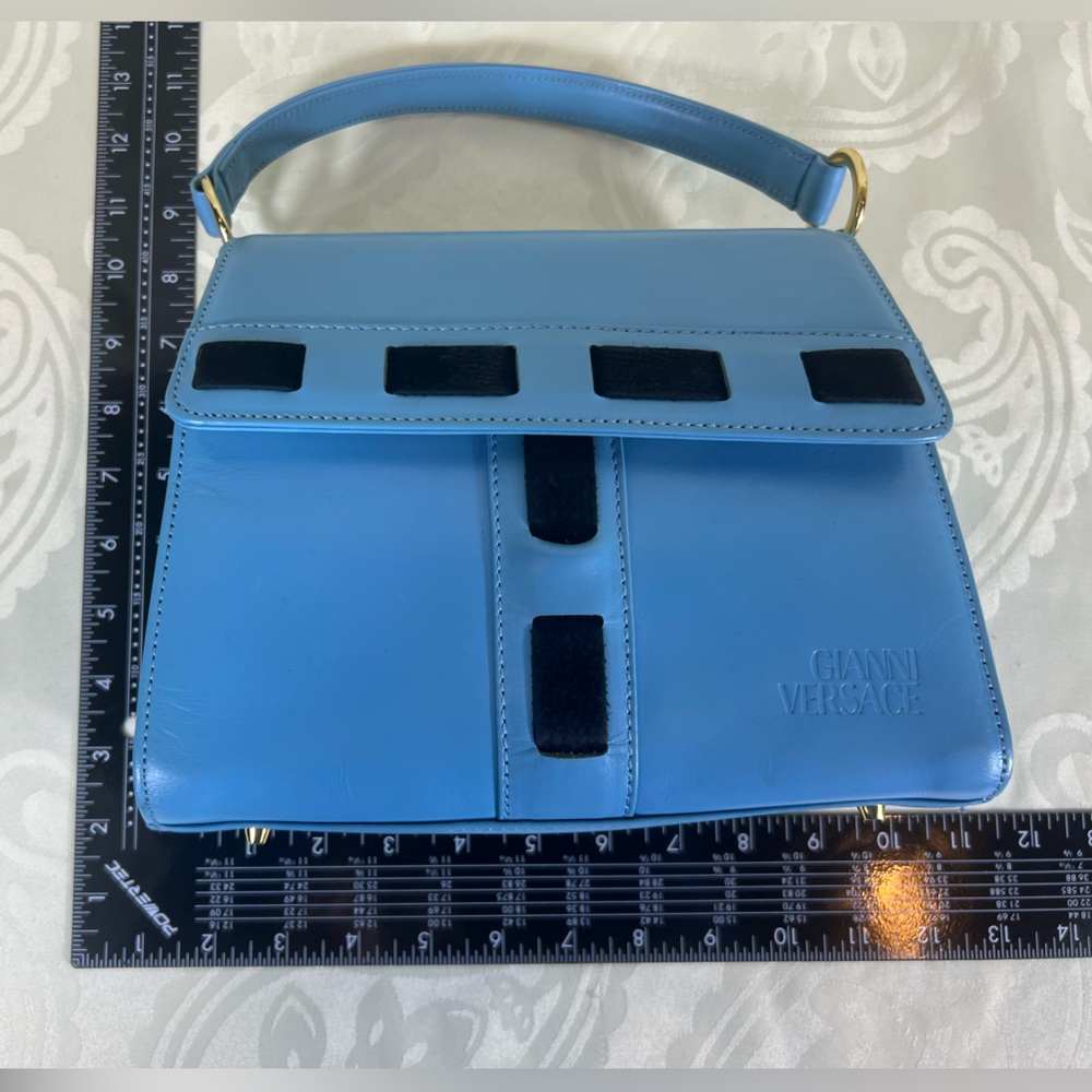 Collector’s Edition – Gianni Versace Powder Blue Top Handle Bag w/COA - Picture 14 of 16